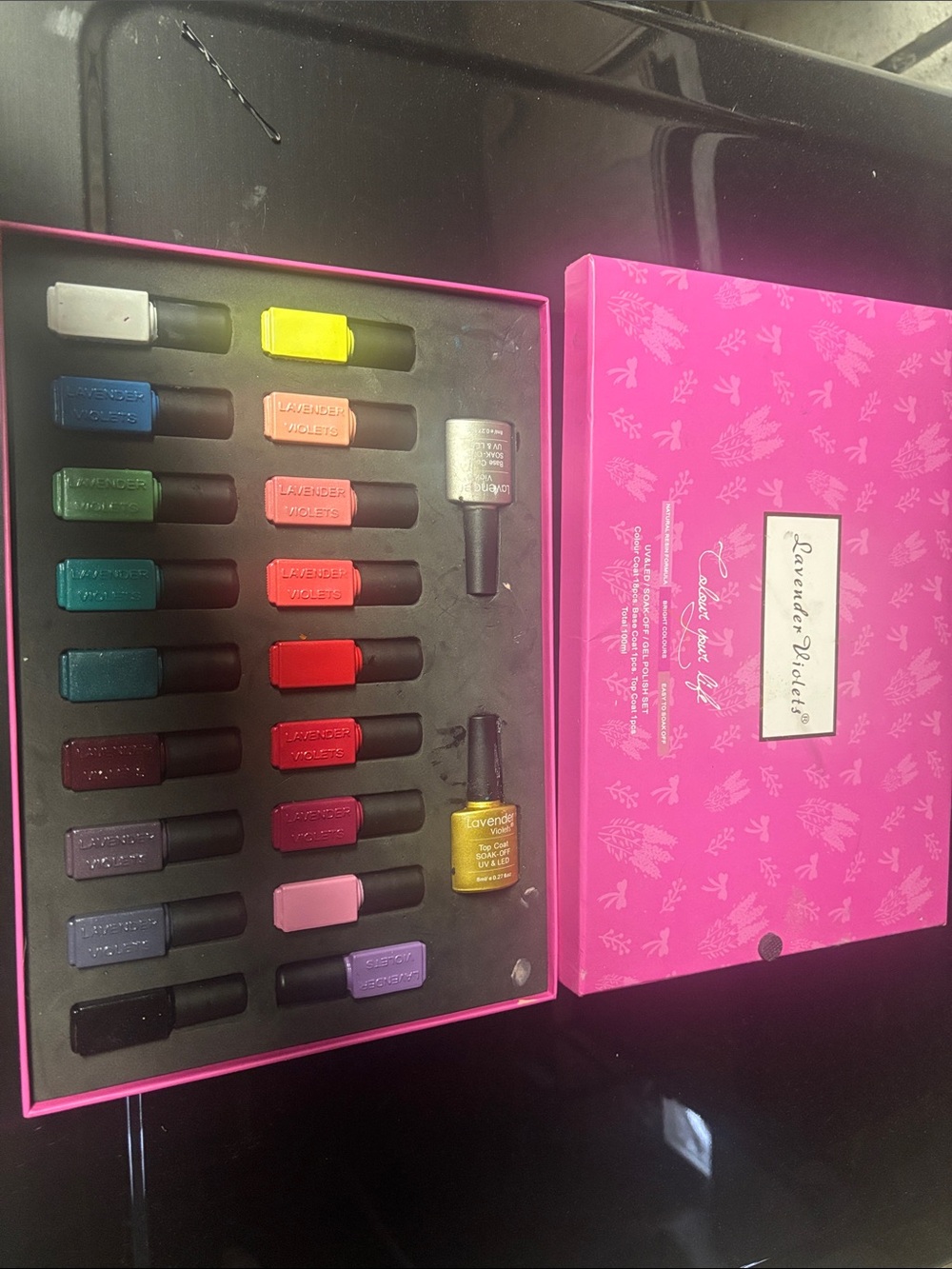 Lavender Violets shellac Nail Polish Set - Assorted Bright Colors